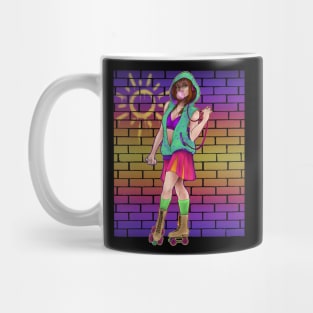 Neon Sunset Skater 3 Mug